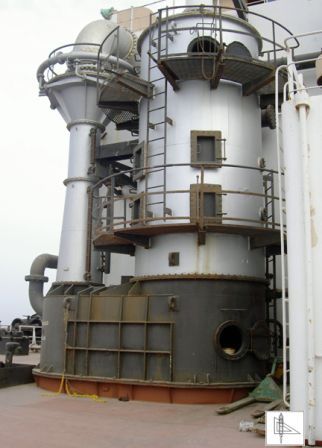 Torre di lavaggio per gas prodotto da generatore di vapore